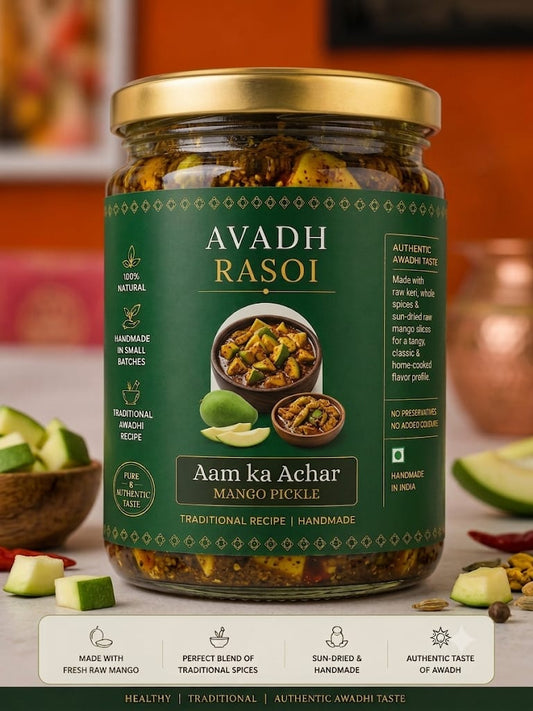 Aam ka Achaar — handmade mango pickle in mustard oil by Avadh Rasoi, Avadh