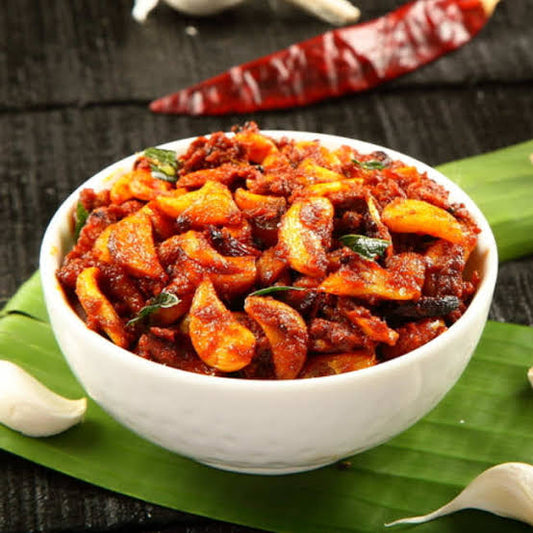Jar of Lahsun ka Achaar, Avadh Rasoi handmade garlic pickle